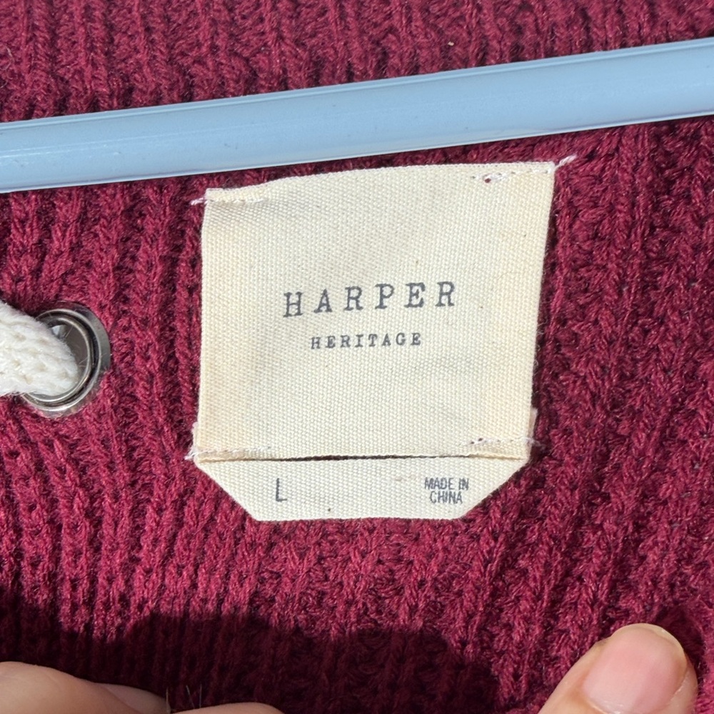 Harper Deep Red Crew Neck Sweater - Picture 3 of 9